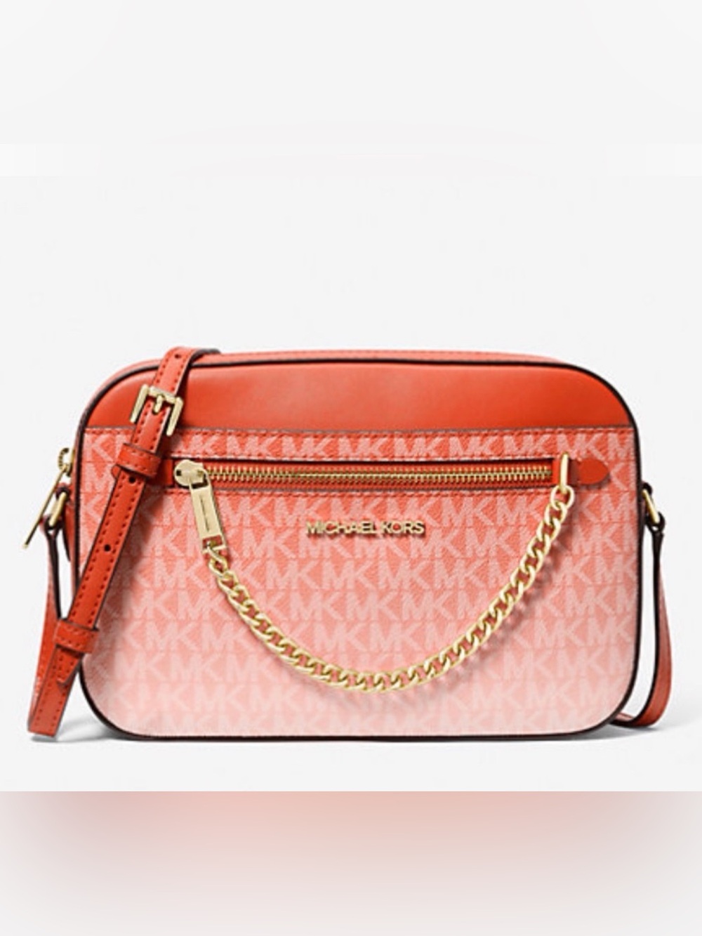 Michael Kors Jet Set Large Ombré Signature Logo Crossbody Bag